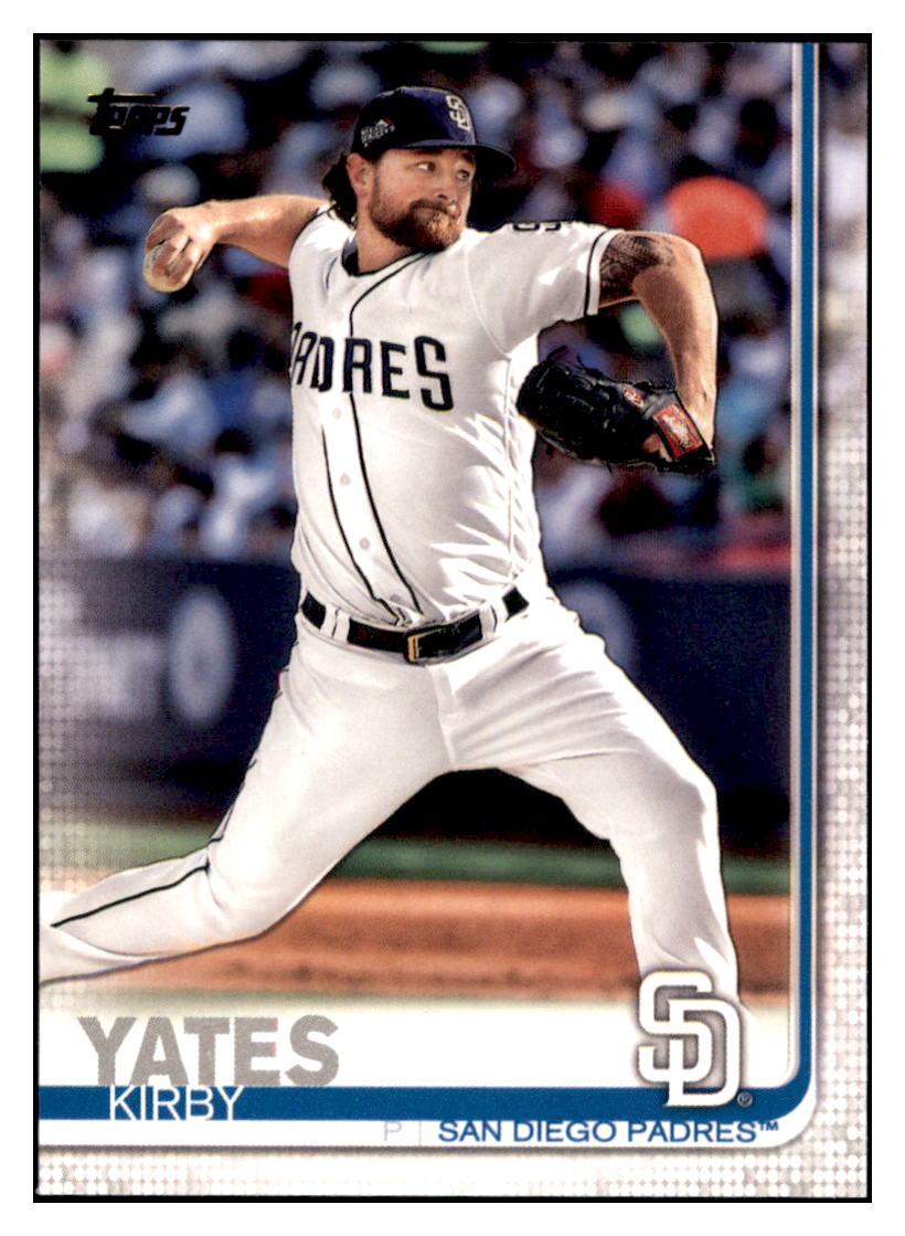 2019 Topps Kirby Yates San Diego Padres Baseball Card NMBU1_1a simple Xclusive Collectibles   