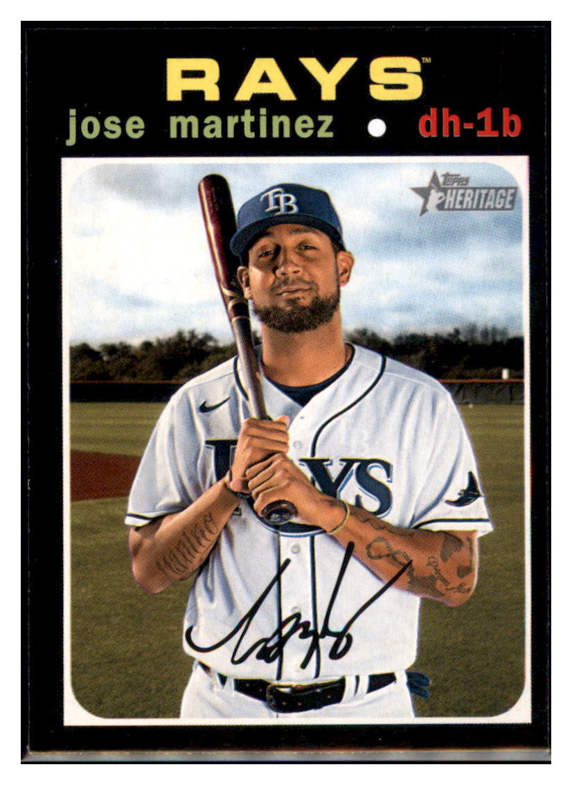 2020 Topps Heritage Jose
 Martinez Tampa Bay Rays Baseball Card NMBU1 simple Xclusive Collectibles   