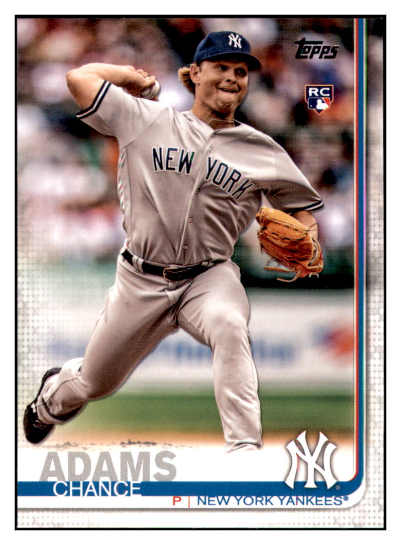 2019 Topps Chance Adams
  New York Yankees Rookie Baseball Card NMBU2 simple Xclusive Collectibles   