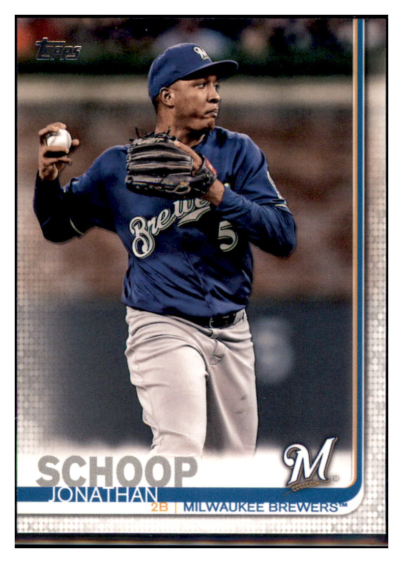 2019 Topps Jonathan
  Schoop   Milwaukee Brewers Baseball
  Card NMBU3 simple Xclusive Collectibles   