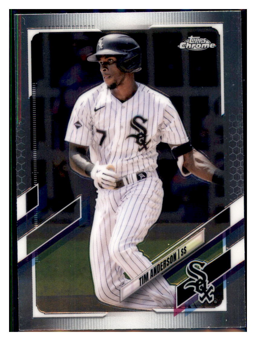 2021
  Topps Chrome Tim Anderson   Chicago
  White Sox Baseball Card MLSB1 simple Xclusive Collectibles   