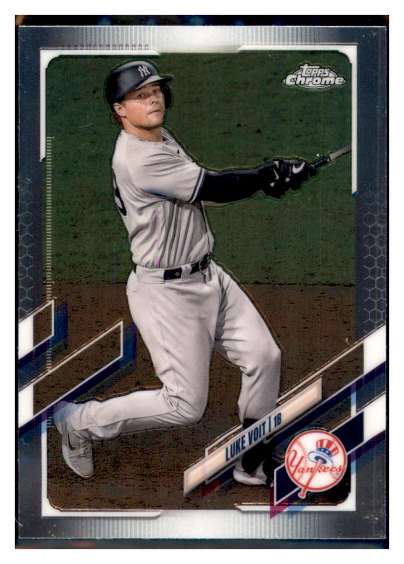 2021
  Topps Chrome Luke Voit   New York
  Yankees Baseball Card MLSB1 simple Xclusive Collectibles   