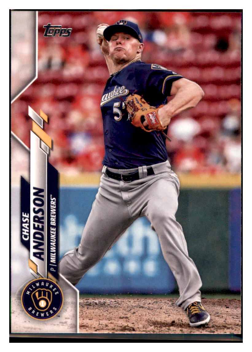 2020
  Topps Chase Anderson   Milwaukee
  Brewers Baseball Card MLSB1_1a simple Xclusive Collectibles   