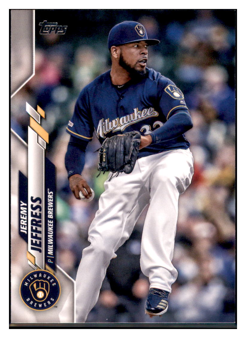 2020
  Topps Jeremy Jeffress   Milwaukee
  Brewers Baseball Card MLSB1 simple Xclusive Collectibles   