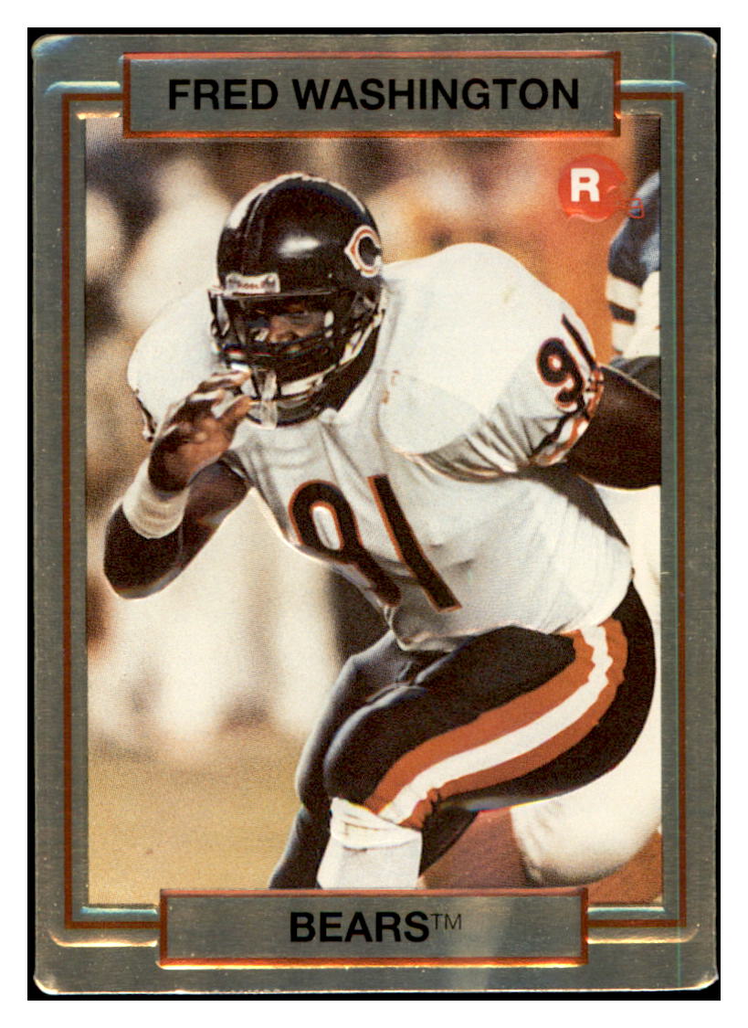 1990 Action Packed Rookie Update Fred Washington  
  RC Chicago Bears Football Card VFBMA simple Xclusive Collectibles   