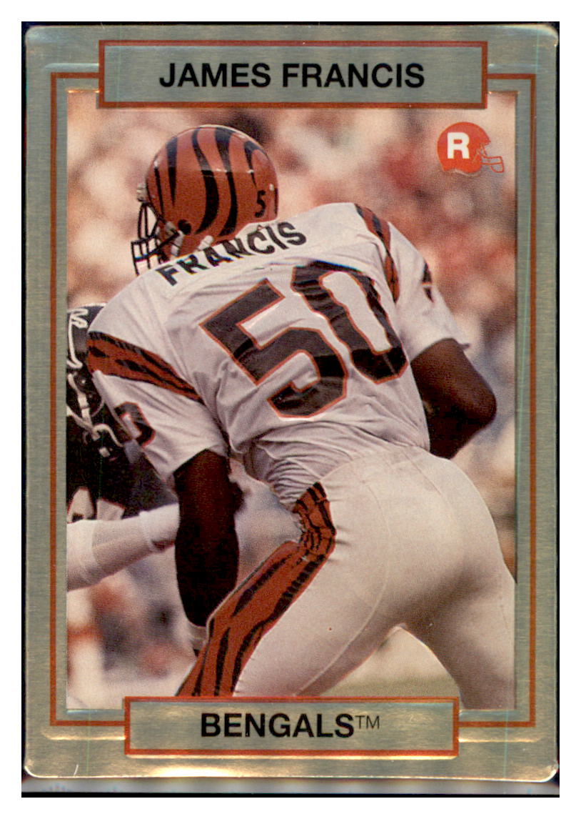 1990
  Action Packed Rookie Update James Francis  
  RC Cincinnati Bengals Football Card VFBMA simple Xclusive Collectibles   