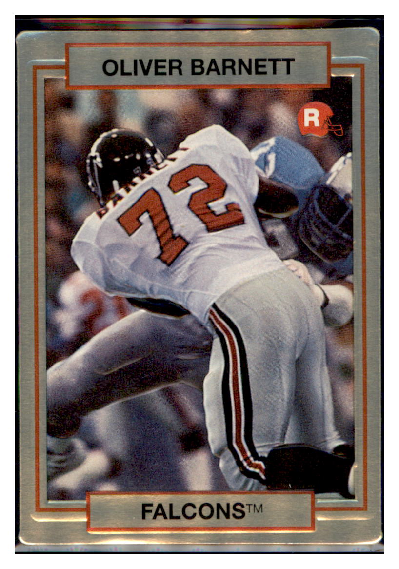 1990
  Action Packed Rookie Update Oliver Barnett  
  RC Atlanta Falcons Football Card VFBMA_1e simple Xclusive Collectibles   