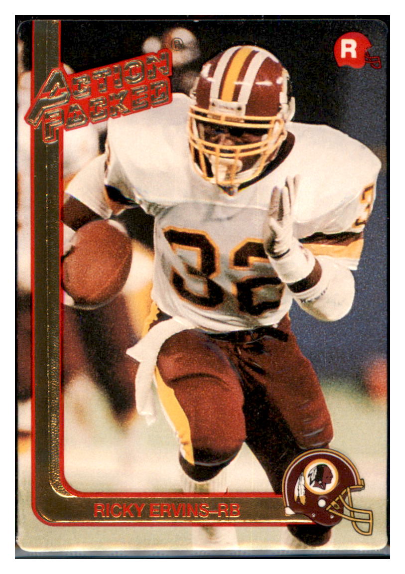 1991 Action Packed Rookie Update Ricky Ervins RC Washington Commanders Football Card VFBMA simple Xclusive Collectibles   