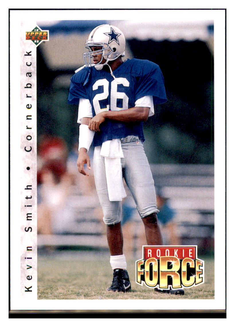 1992
Upper Deck Kevin Smith   RF, RC Dallas
  Cowboys Football Card VFBMA simple Xclusive Collectibles   