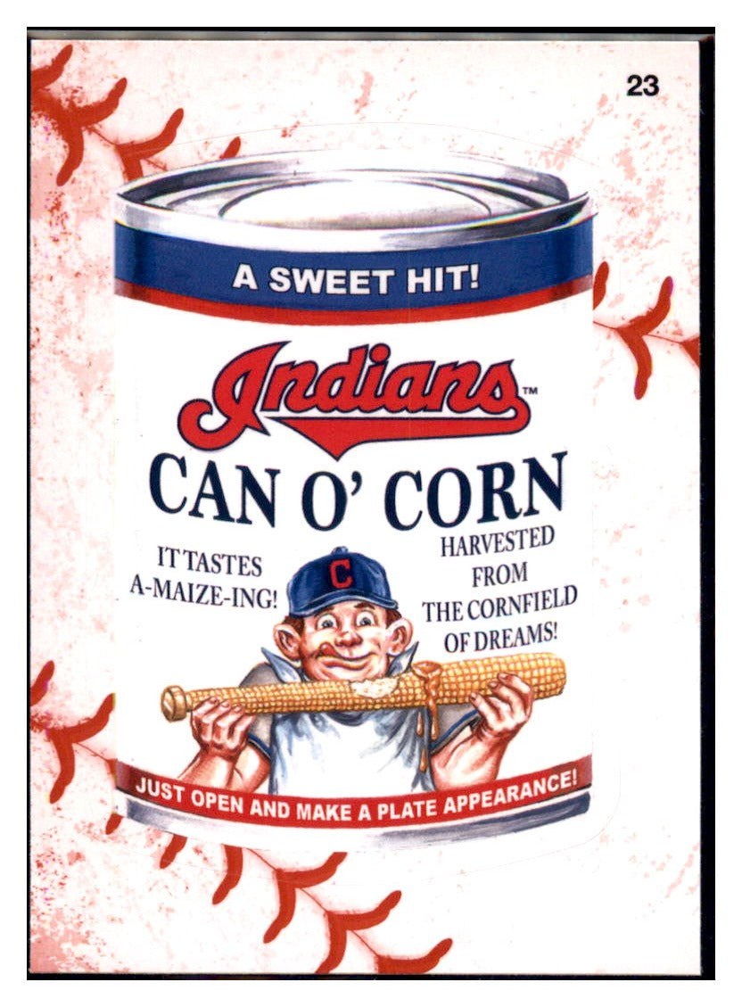 2016 Topps MLB Wacky
  Packages Indians Can Oâ€™ Corn  
  Cleveland Indians Football Card VFBMB simple Xclusive Collectibles   