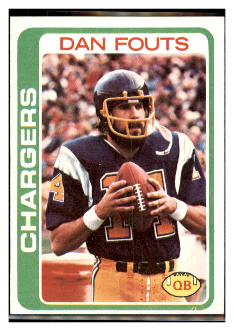 1978 Topps Dan Fouts   San Diego Chargers Football Card VFBMB simple Xclusive Collectibles   