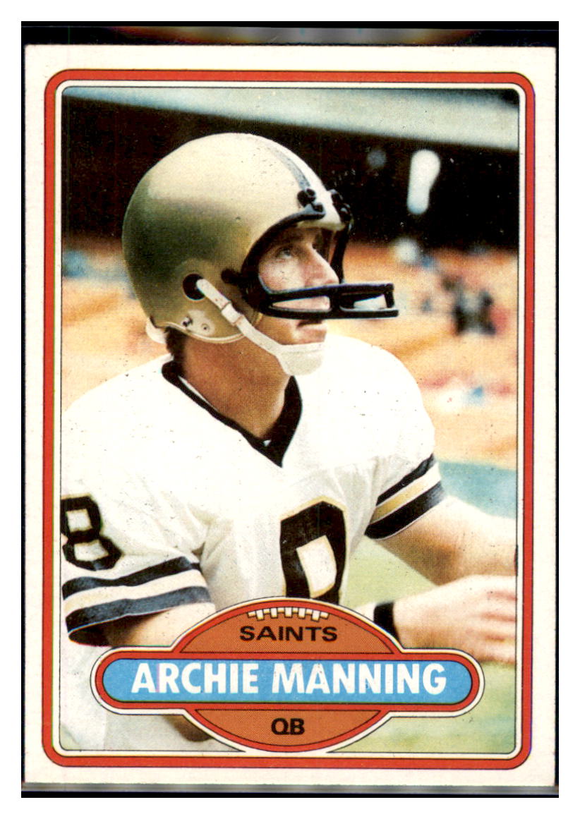 1980 Topps Archie
  Manning   New Orleans Saints Football
  Card VFBMB simple Xclusive Collectibles   