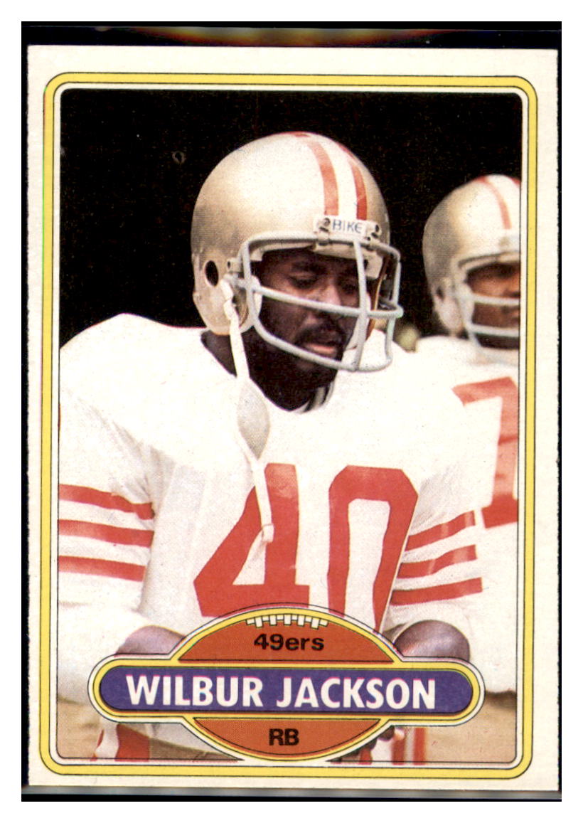 1980 Topps Wilbur
  Jackson  San Francisco 49ers  Football Card VFBMC simple Xclusive Collectibles   