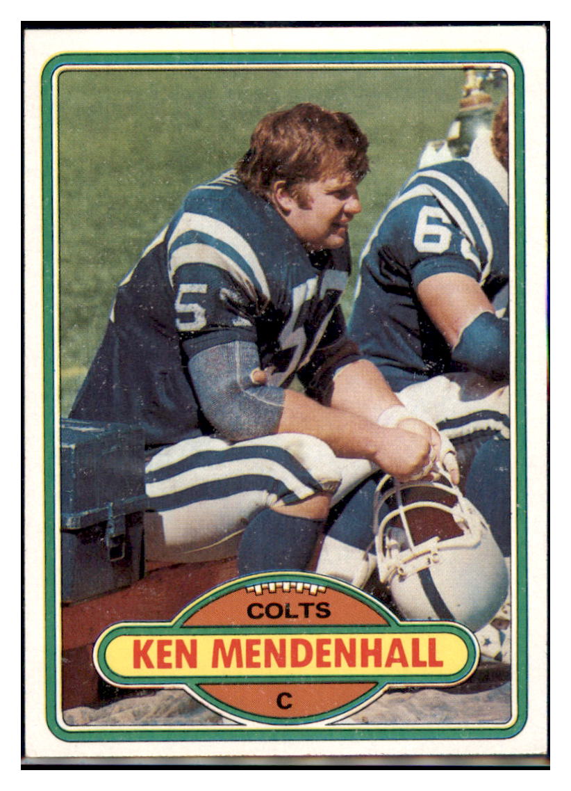 1980 Topps Ken
  Mendenhall  Baltimore Colts  Football Card VFBMC simple Xclusive Collectibles   