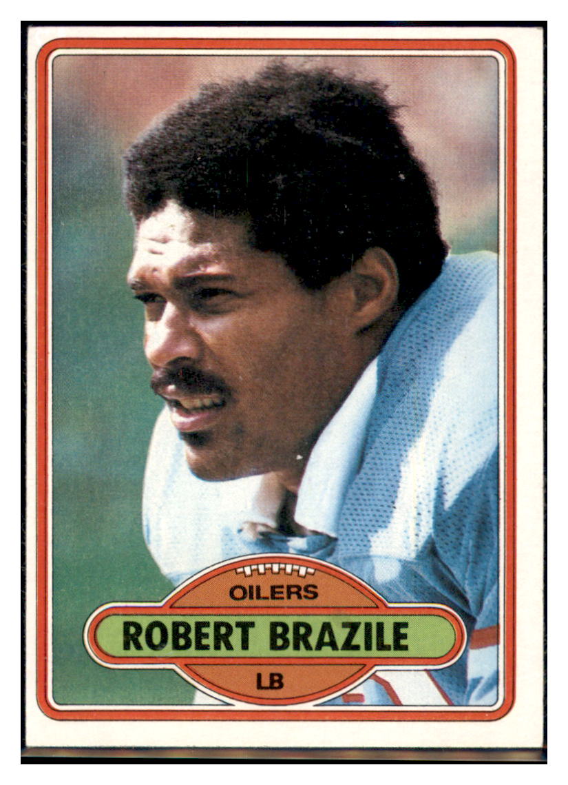1980 Topps Robert
  Brazile  Houston Oilers  Football Card VFBMC simple Xclusive Collectibles   