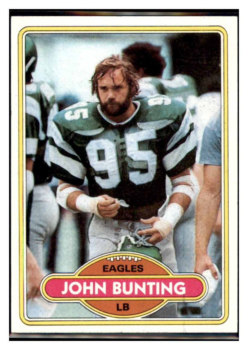 1980 Topps John Bunting  Philadelphia Eagles Football Card VFBMC simple Xclusive Collectibles   