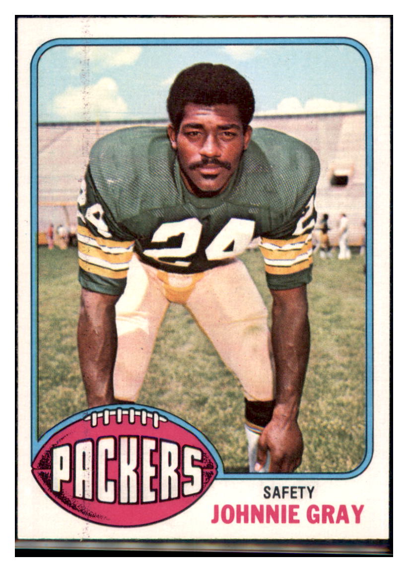 1976 Topps Johnnie Gray  Green Bay Packers  RC Football Card VFBMC simple Xclusive Collectibles   