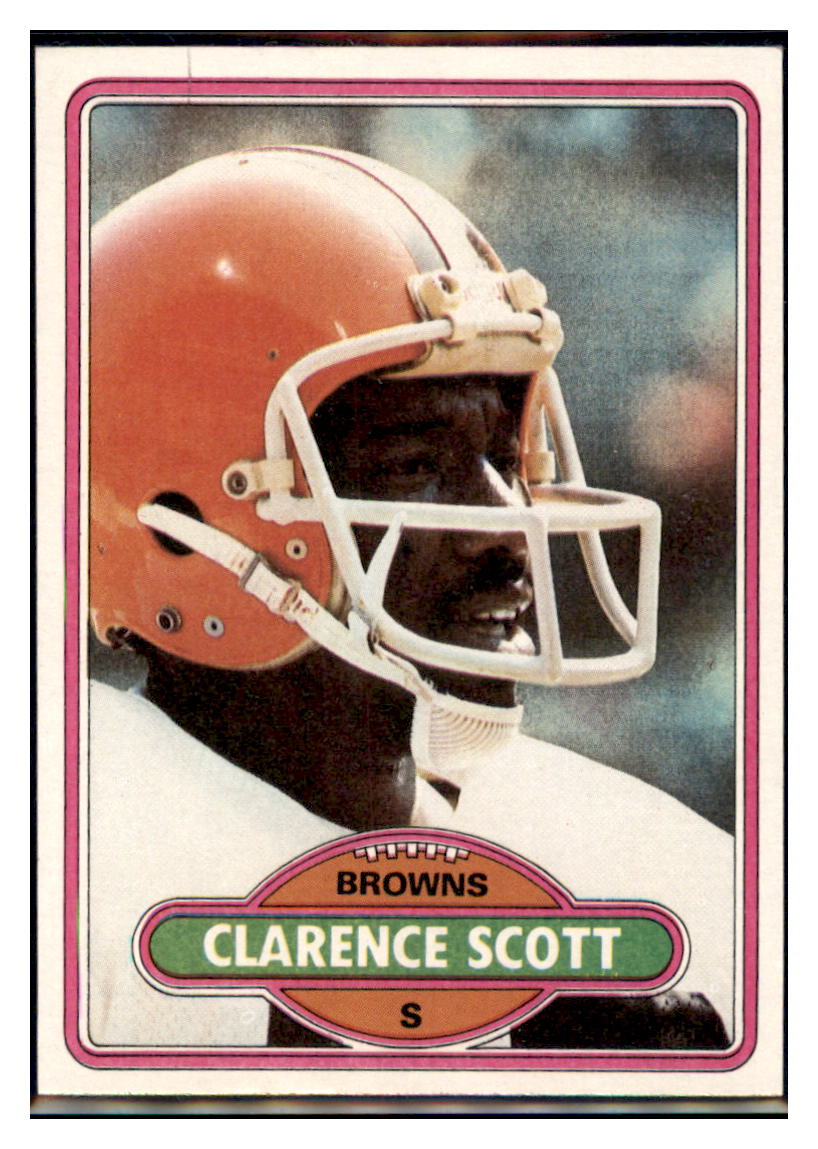 1980 Topps Clarence
  Scott  Cleveland Browns  Football Card VFBMC simple Xclusive Collectibles   