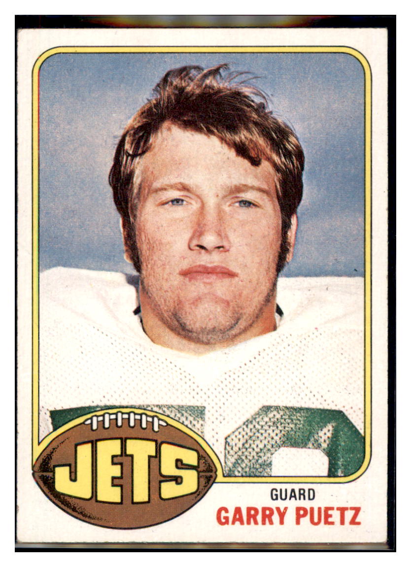 1976 Topps Garry Puetz New York Jets Football Card VFBMC simple Xclusive Collectibles   