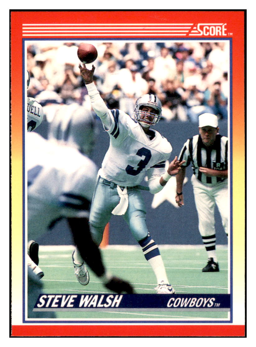 1990 Score Steve Walsh   Dallas Cowboys Football Card VFBMD simple Xclusive Collectibles   