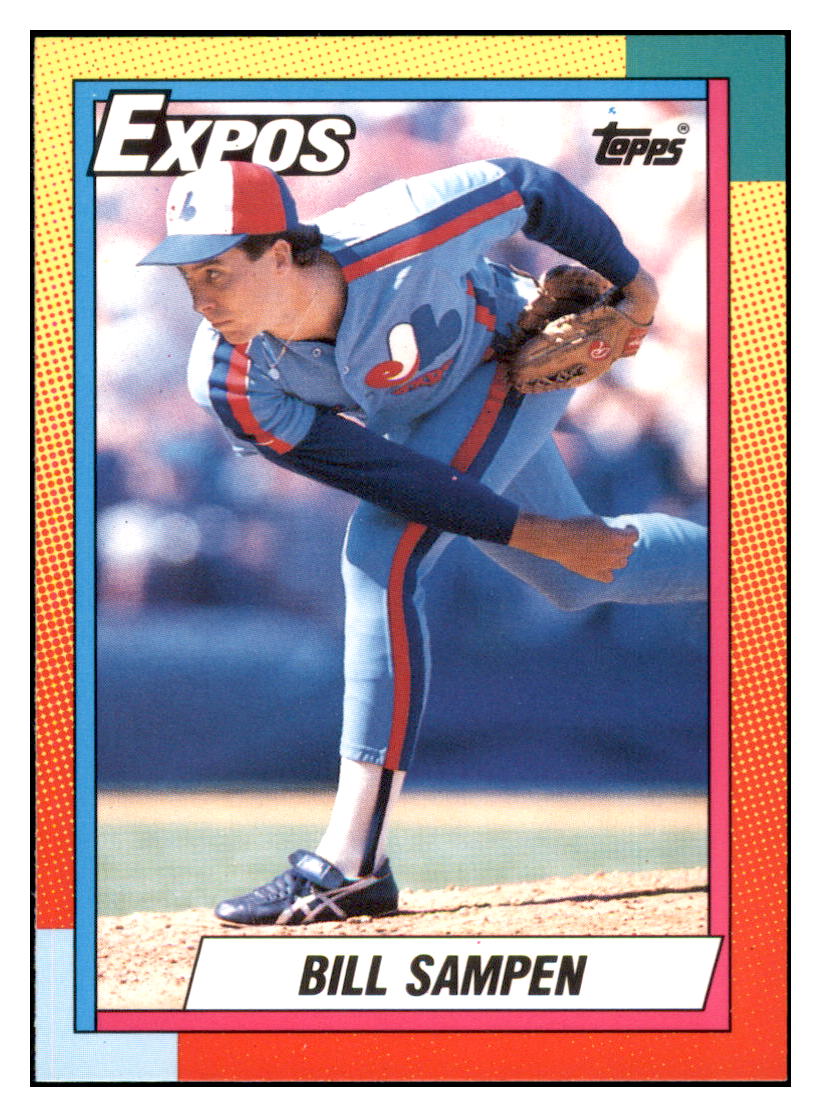 rare 1990 topps baseball cards 1990 Topps Traded Bill Sampen RC Montreal Expos Baseball Card