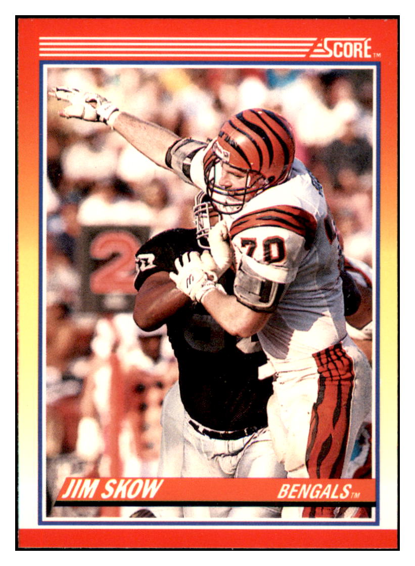 1990 Score Jim Skow   Cincinnati Bengals Football Card VFBMD_1b simple Xclusive Collectibles   