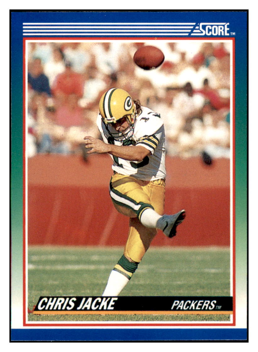 1990 Score Chris Jacke   Green Bay Packers Football Card VFBMD_1a simple Xclusive Collectibles   
