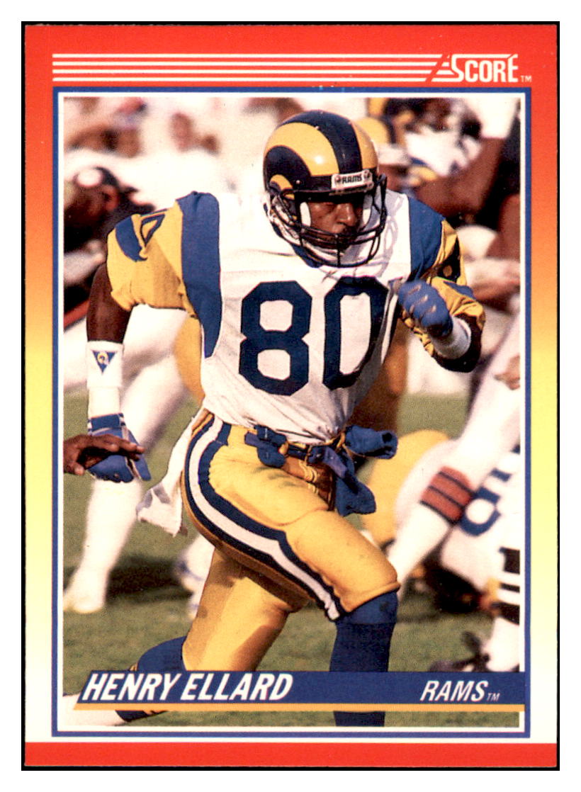 1990 Score Henry Ellard   Los Angeles Rams Football Card VFBMD_1a simple Xclusive Collectibles   