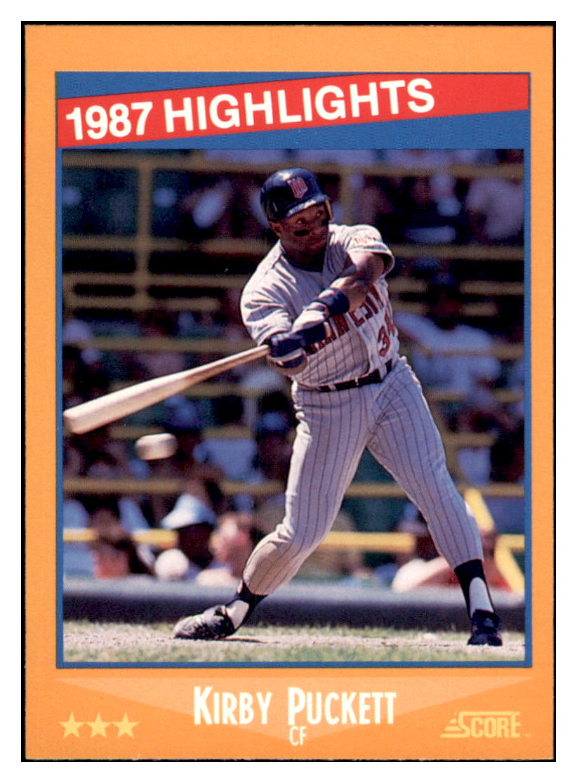 1988 Score Kirby
  Puckett   HL Minnesota Twins Baseball
  Card VFBMD simple Xclusive Collectibles   