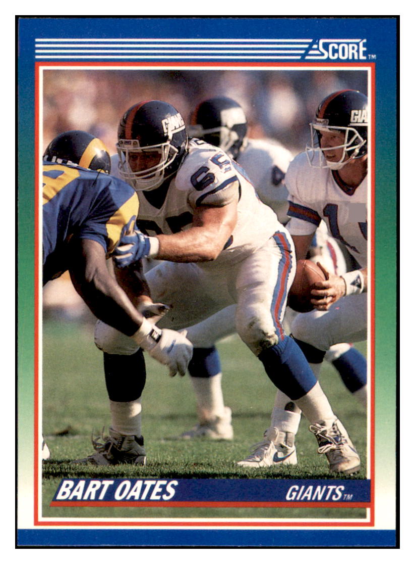 1990 Score Bart Oates   New York Giants Football Card VFBMD_1a simple Xclusive Collectibles   