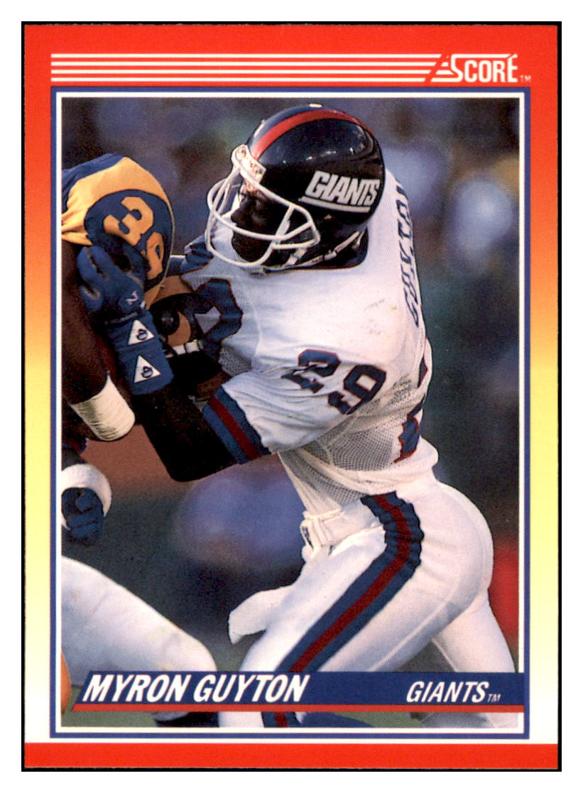 1990 Score Myron Guyton   New York Giants Football Card VFBMD simple Xclusive Collectibles   