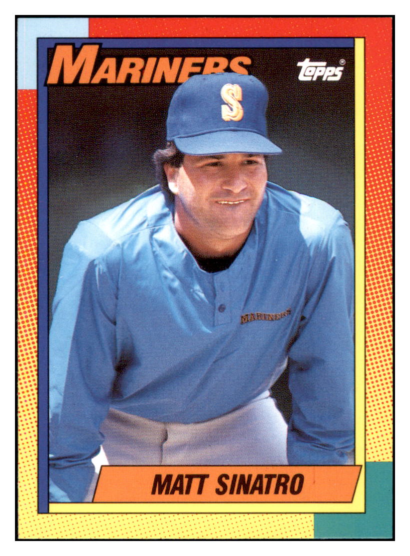 1990 Topps Traded Matt
  Sinatro Pack Version  Seattle Mariners
  Baseball Card VFBMD simple Xclusive Collectibles   