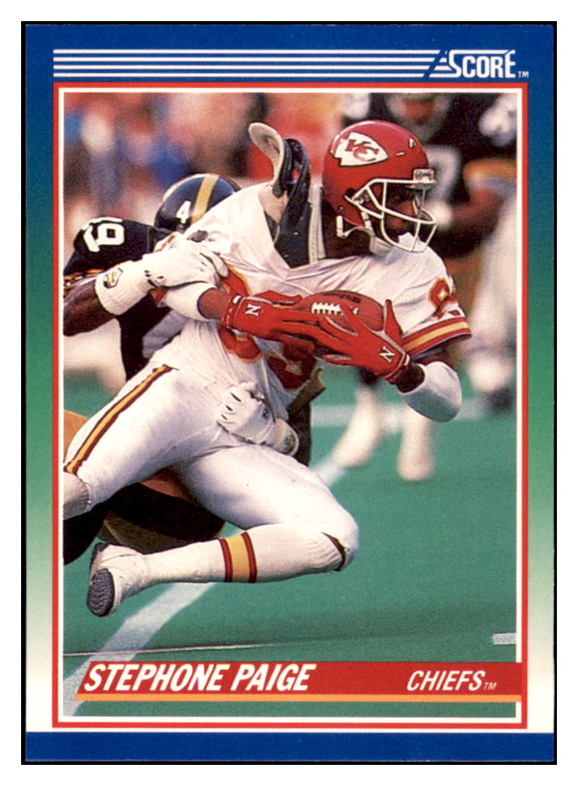 1990 Score Stephone
  Paige   Kansas City Chiefs Football
  Card VFBMD_1a simple Xclusive Collectibles   