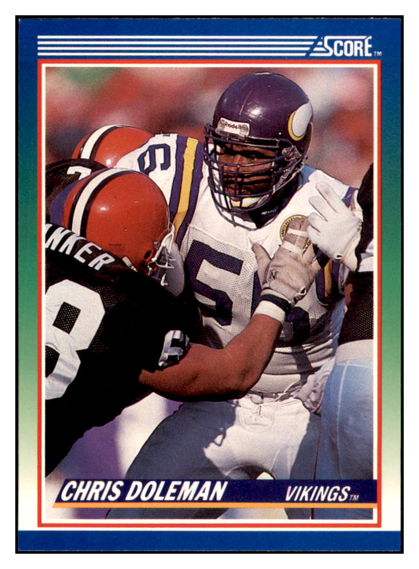 1990 Score 100 Hottest Chris
  Doleman   Minnesota Vikings Football
  Card VFBMD_1a simple Xclusive Collectibles   
