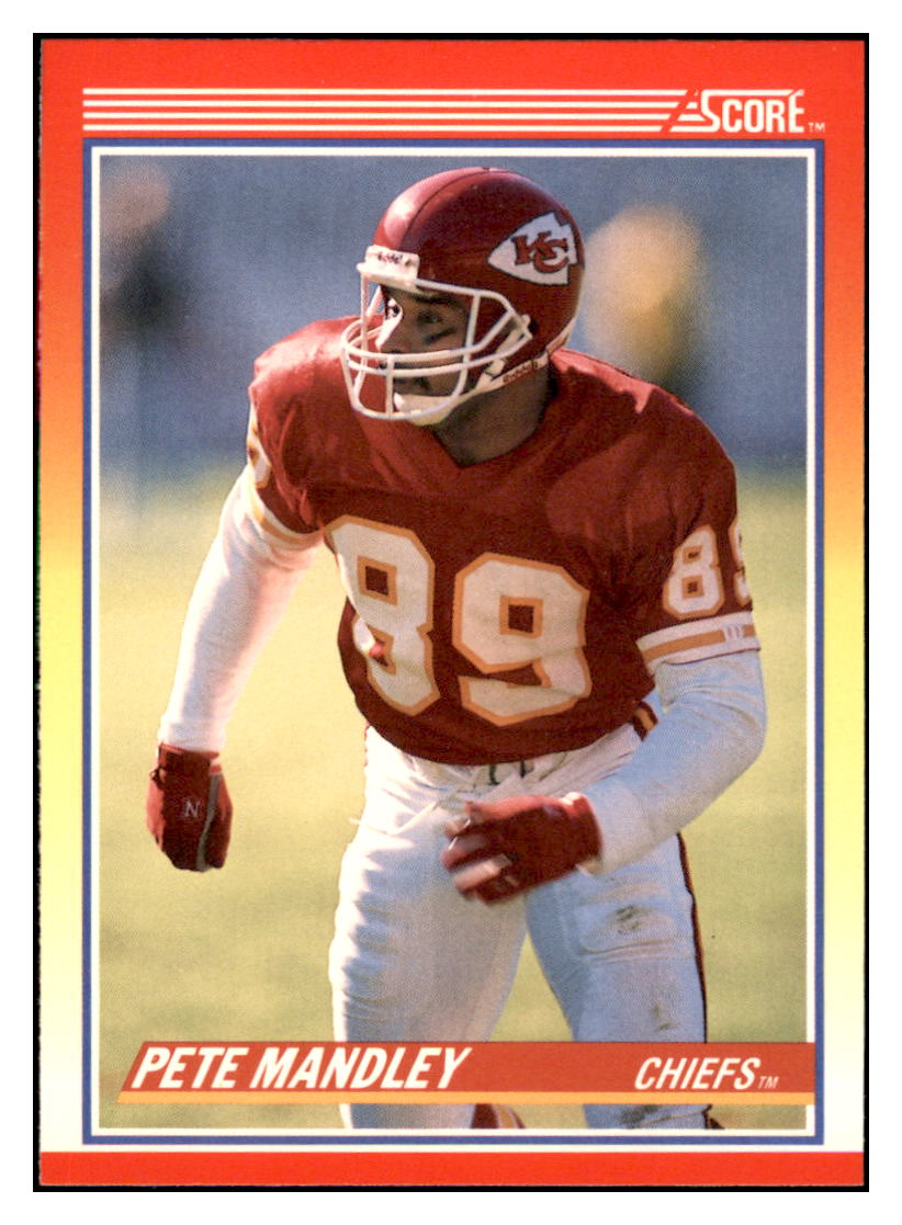 1990 Score Pete Mandley   Kansas City Chiefs Football Card VFBMD simple Xclusive Collectibles   