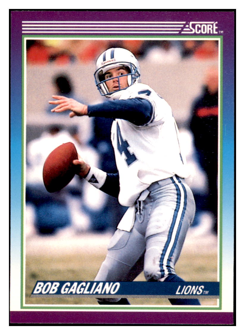 1990 Score Bob Gagliano   Detroit Lions Football Card VFBMD_1a simple Xclusive Collectibles   