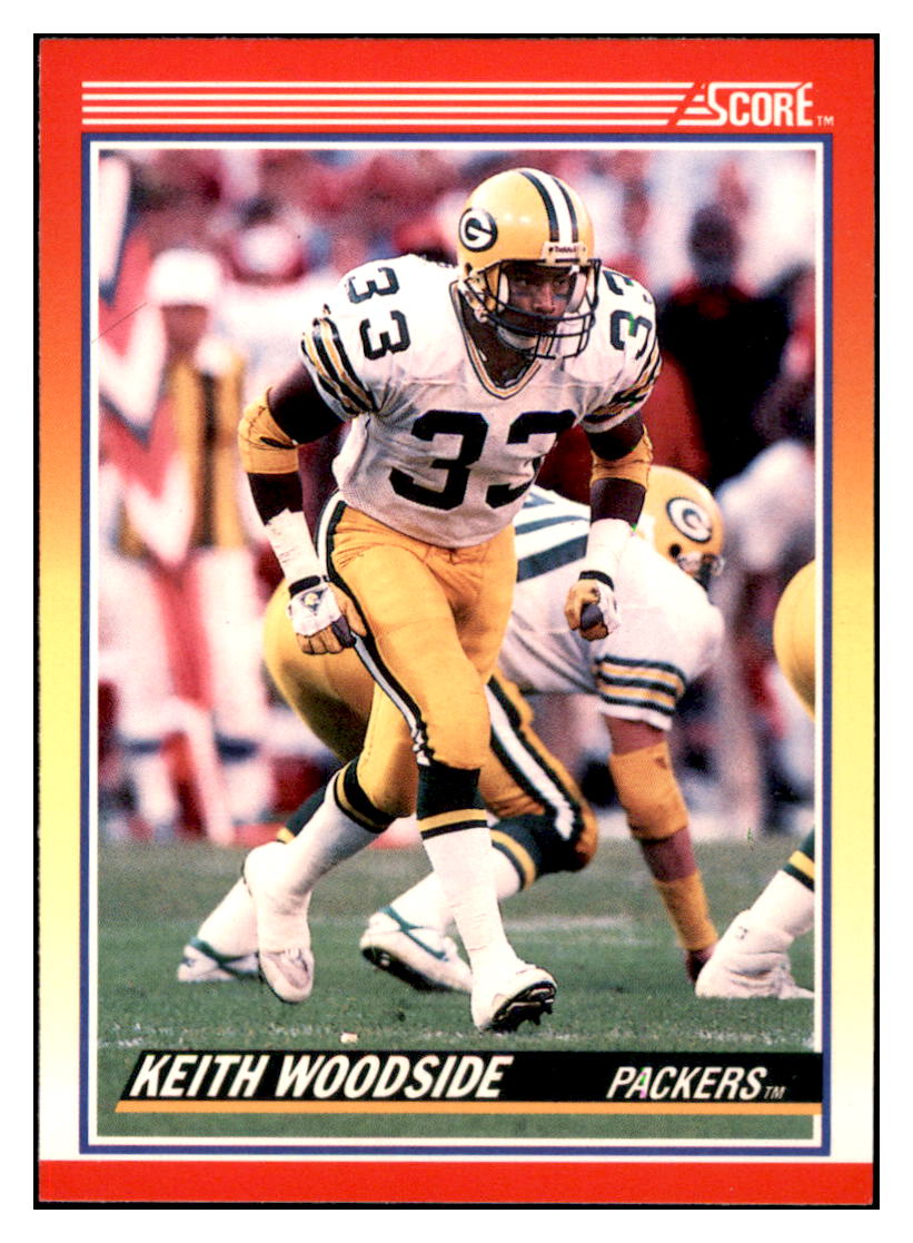 1990 Score Keith
  Woodside   Green Bay Packers Football
  Card VFBMD_1a simple Xclusive Collectibles   