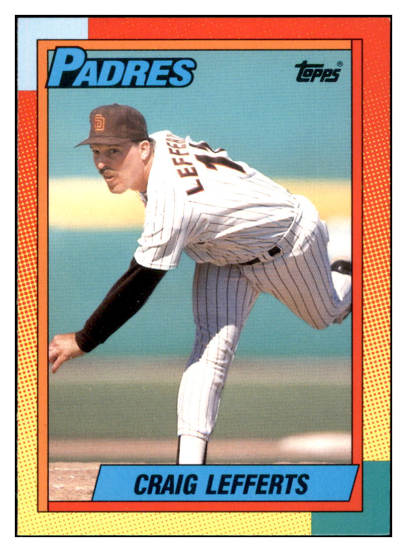 1990 Topps Traded Craig
  Lefferts   San Diego Padres Baseball
  Card VFBMD simple Xclusive Collectibles   