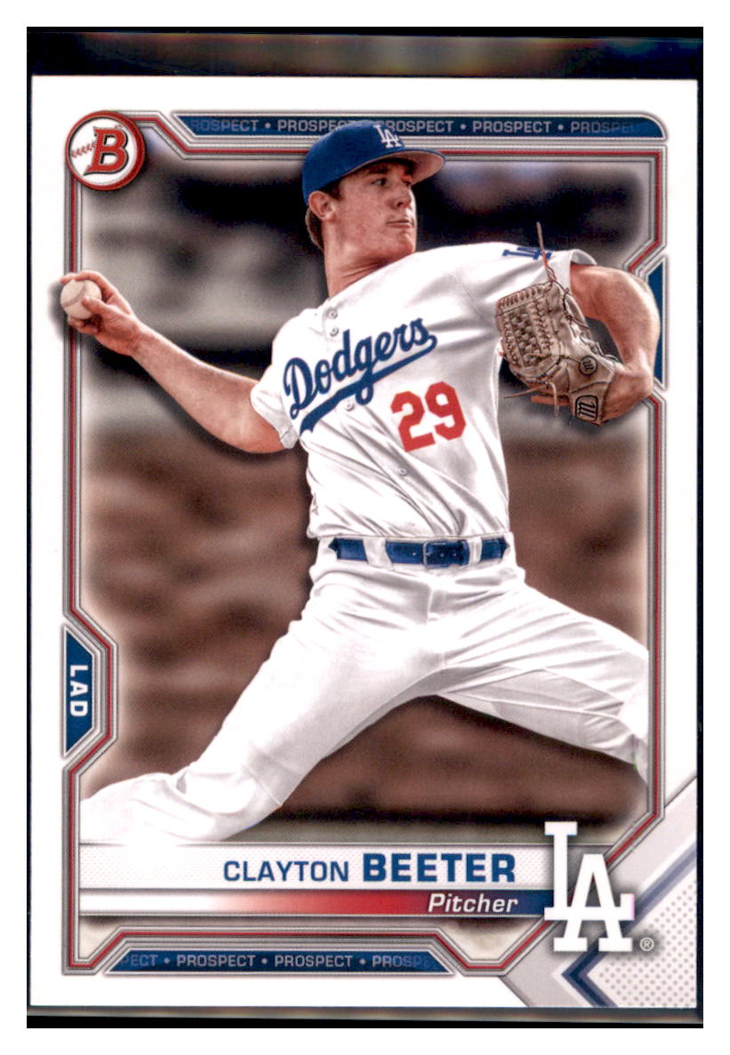 2020 Bowman Draft Clayton
  Beeter Los Angeles Dodgers  Baseball
  Card LSLB1 simple Xclusive Collectibles   