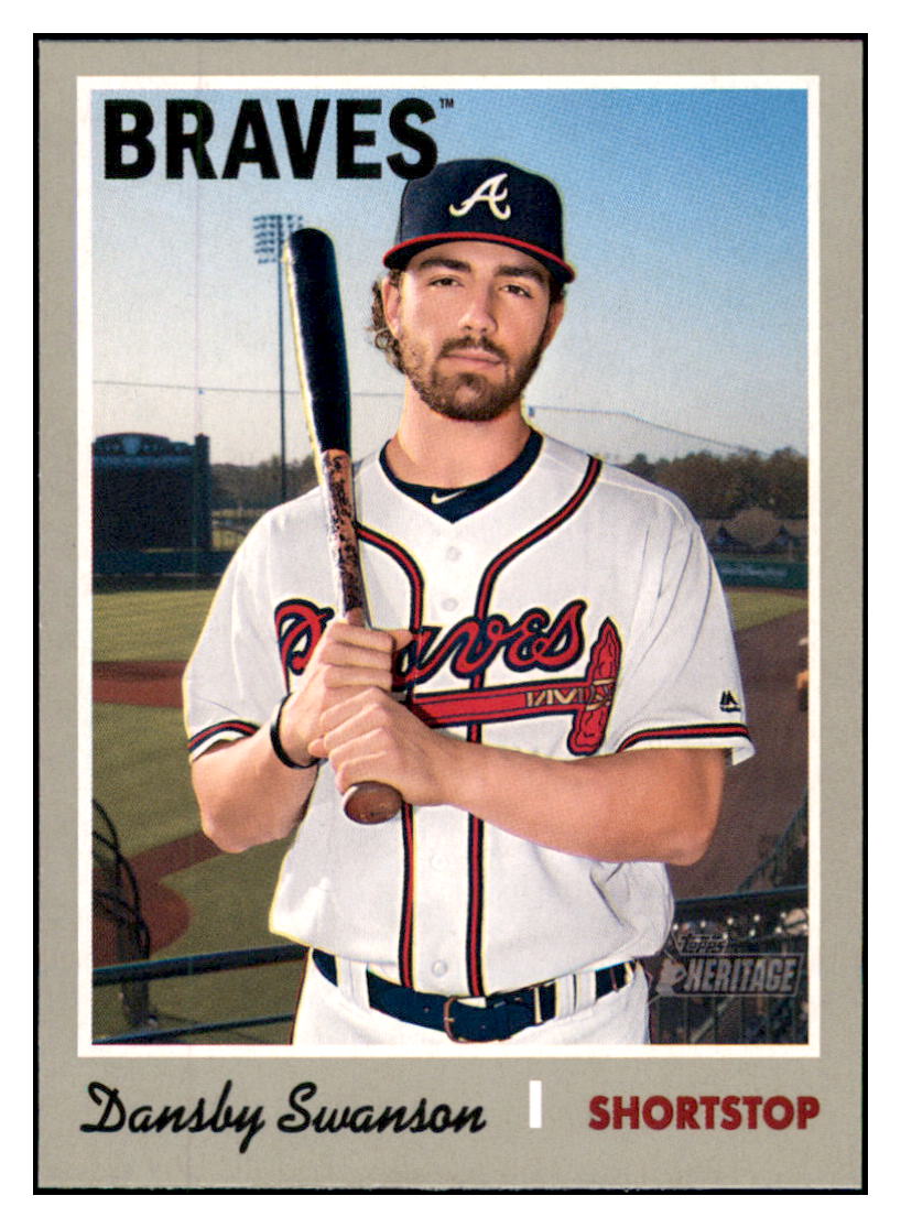 2019 Topps Heritage Dansby
  Swanson   Atlanta Braves Baseball Card
  TMH1A simple Xclusive Collectibles   
