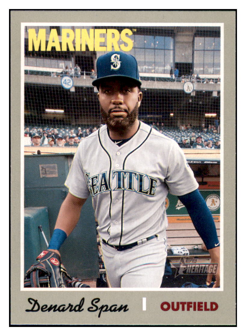 2019 Topps Heritage Denard
  Span   Seattle Mariners Baseball Card
  TMH1A simple Xclusive Collectibles   