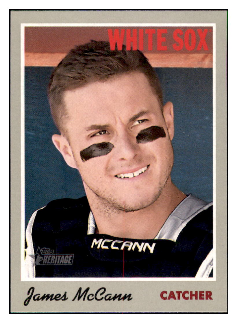 2019 Topps Heritage James
  McCann   Chicago White Sox Baseball
  Card TMH1A simple Xclusive Collectibles   
