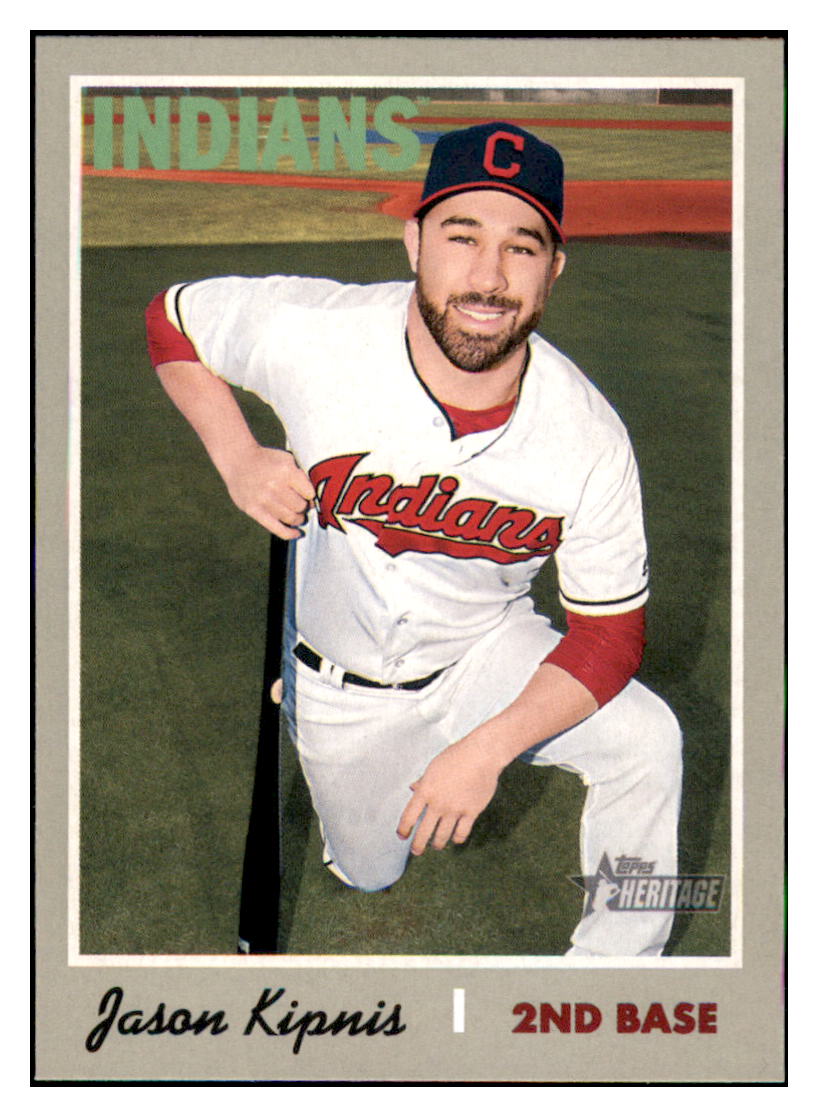 2019 Topps Heritage Jason
  Kipnis   Cleveland Indians Baseball
  Card TMH1A simple Xclusive Collectibles   