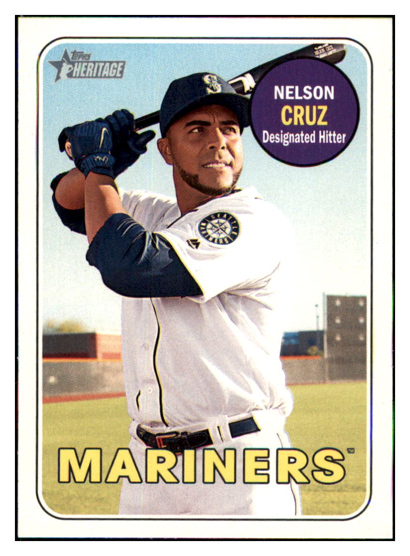 2018 Topps Heritage Nelson
  Cruz   Seattle Mariners Baseball Card
  TMH1A simple Xclusive Collectibles   