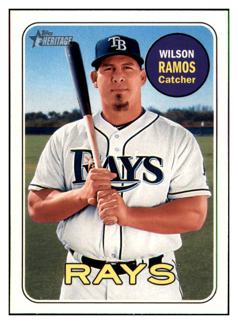 2018 Topps Heritage Wilson
  Ramos   Tampa Bay Rays Baseball Card
  TMH1A simple Xclusive Collectibles   