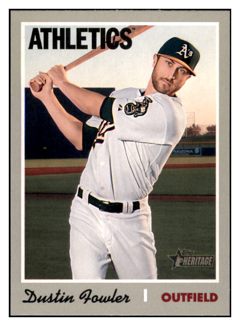 2019 Topps Heritage Dustin
  Fowler   Oakland Athletics Baseball
  Card TMH1A simple Xclusive Collectibles   