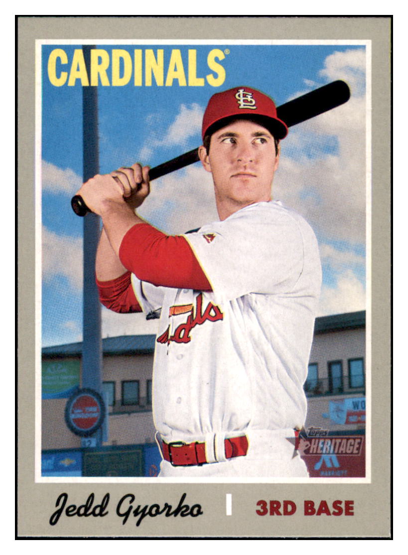 2019 Topps Heritage Jedd
  Gyorko   St. Louis Cardinals Baseball
  Card TMH1A simple Xclusive Collectibles   