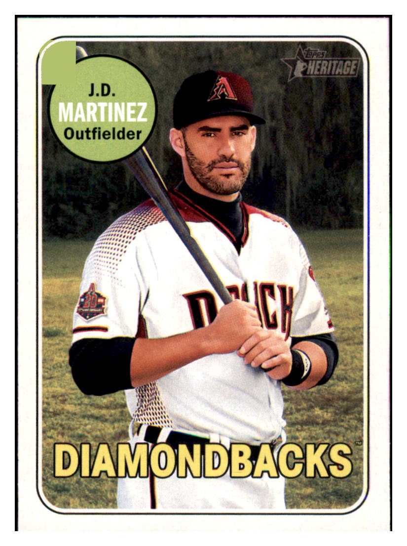 2018 Topps Heritage J.D.
  Martinez   Arizona Diamondbacks
  Baseball Card TMH1A simple Xclusive Collectibles   