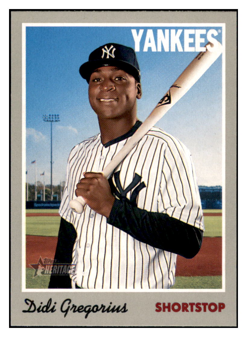 2019 Topps Heritage Didi
  Gregorius   New York Yankees Baseball
  Card TMH1A simple Xclusive Collectibles   