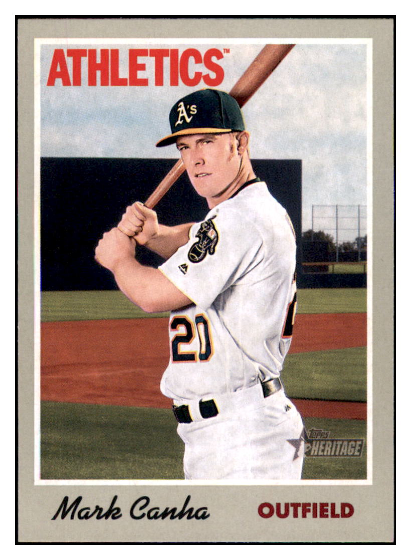 2019 Topps Heritage Mark
  Canha   Oakland Athletics Baseball Card
  TMH1A simple Xclusive Collectibles   